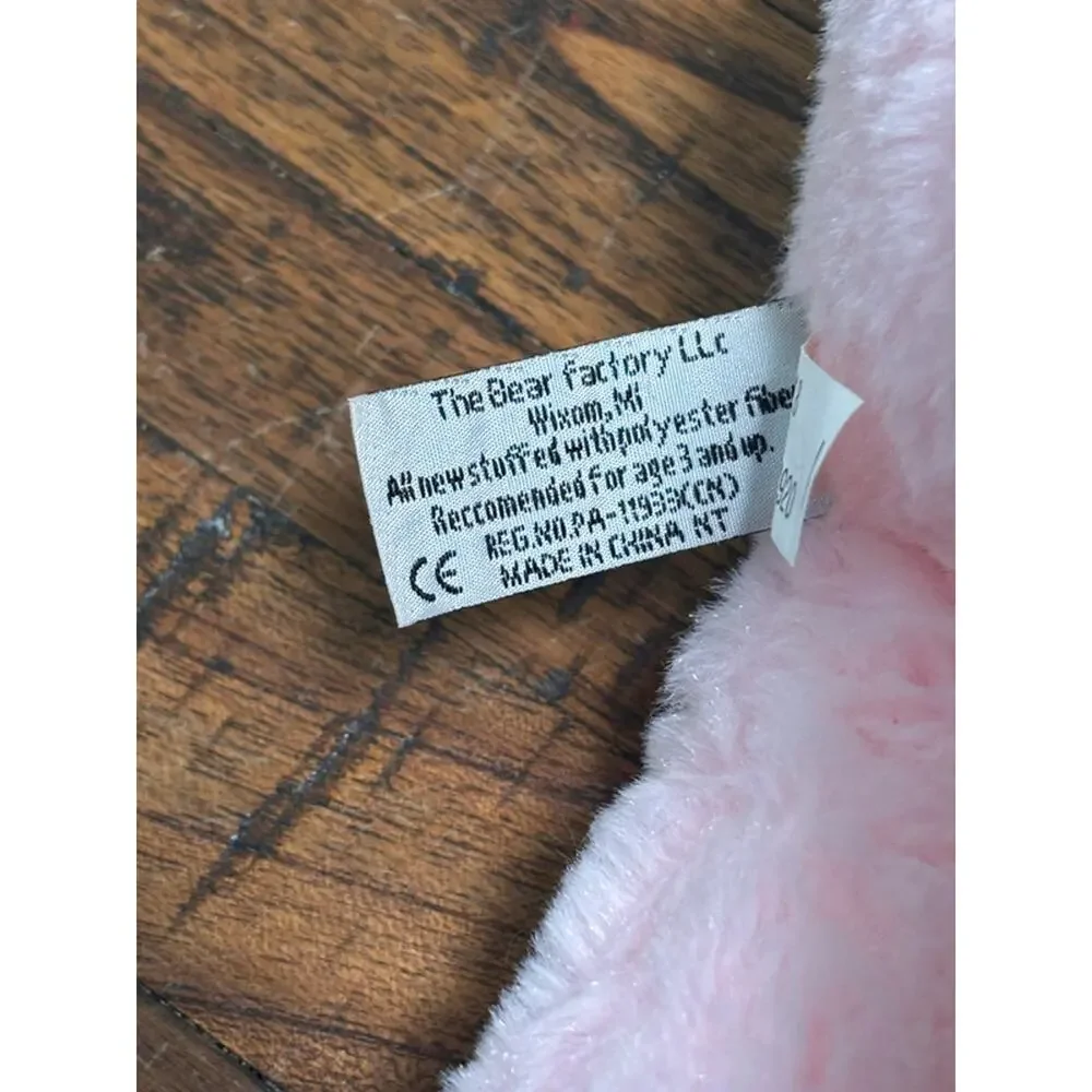 VTG The Bear Factory Pink Rainbow Unicorn Plush 12” Retired Stuffed Animal 2001